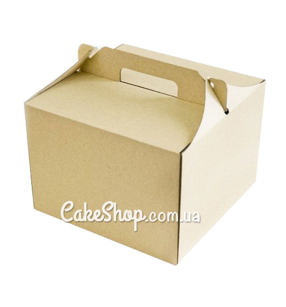 ⋗ Коробка для торта Крафт, 25х25х18см купити в Україні ➛ CakeShop.com.ua, фото