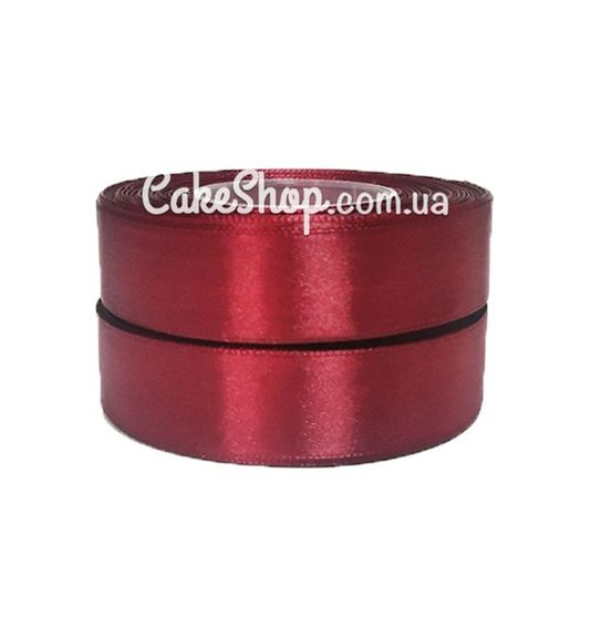 ⋗ Лента атласная Бордовая 25 мм купить в Украине ➛ CakeShop.com.ua, фото