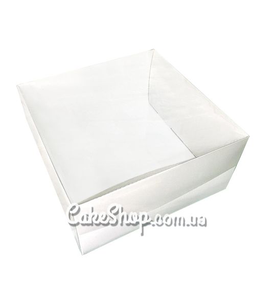 ⋗ Коробка для десертов с прозрачной крышкой Белая, 20х20х10 см купить в Украине ➛ CakeShop.com.ua, фото