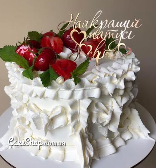 ⋗ Акриловий топпер DZ Найкращій матусі у світі золото купити в Україні ➛ CakeShop.com.ua, фото