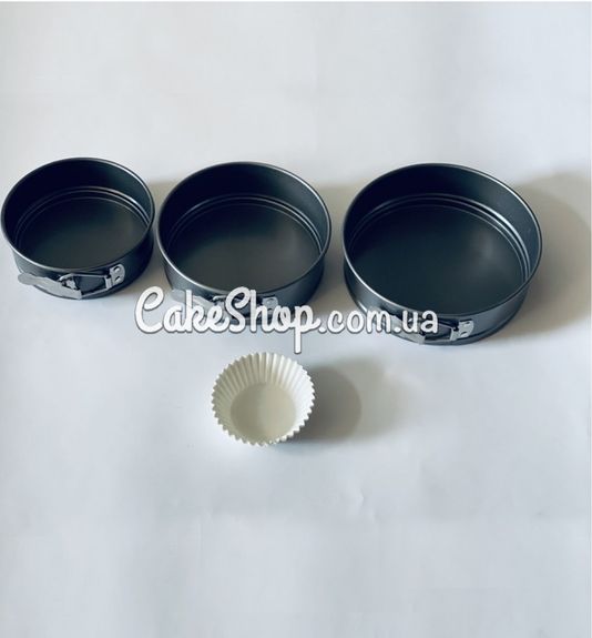⋗ Набір роз'ємних форм для випічки Коло 3шт. міні купити в Україні ➛ CakeShop.com.ua, фото