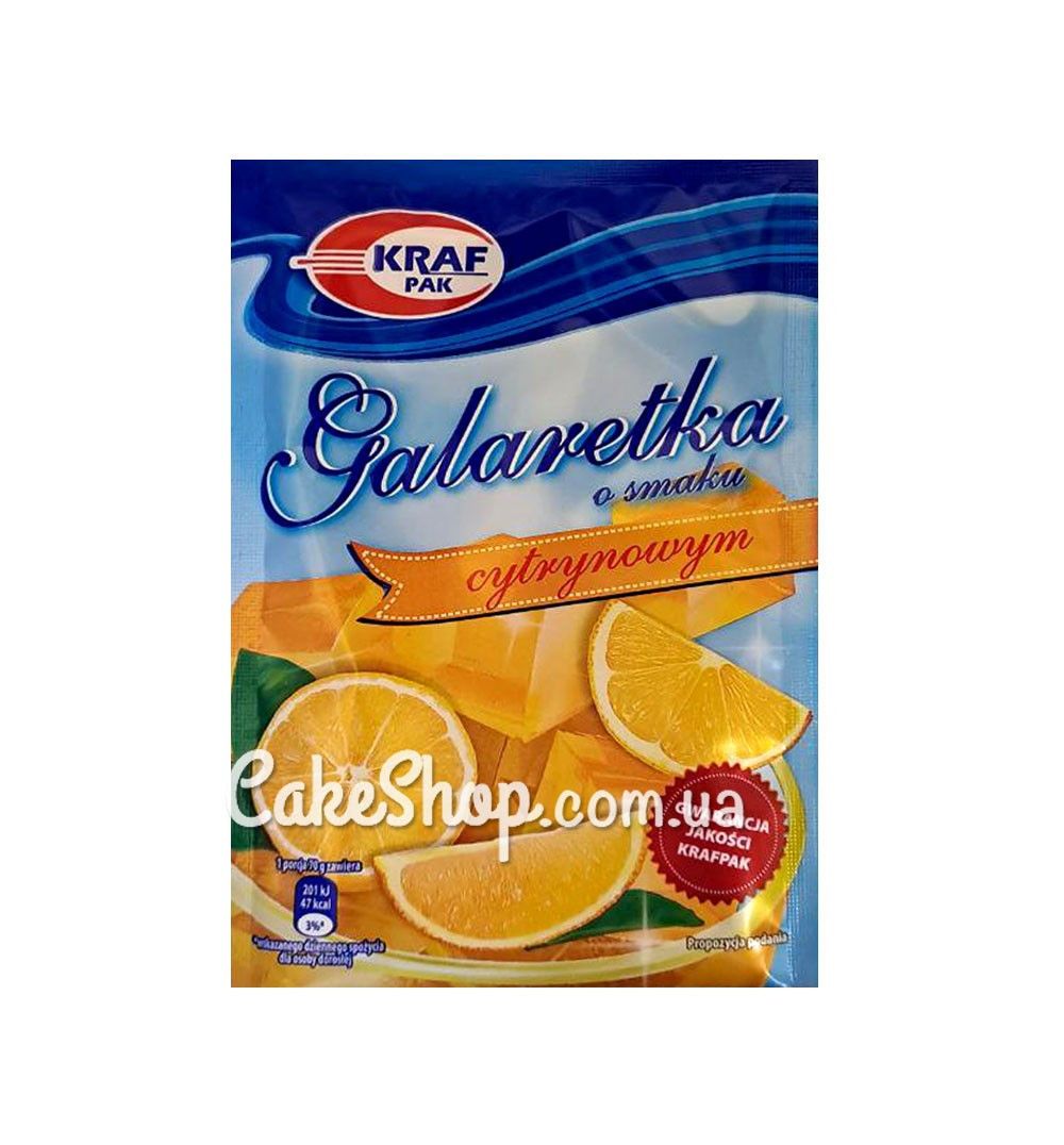 ⋗ Желе со вкусом лимона Kraw Pak, 70 г купить в Украине ➛ CakeShop.com.ua, фото