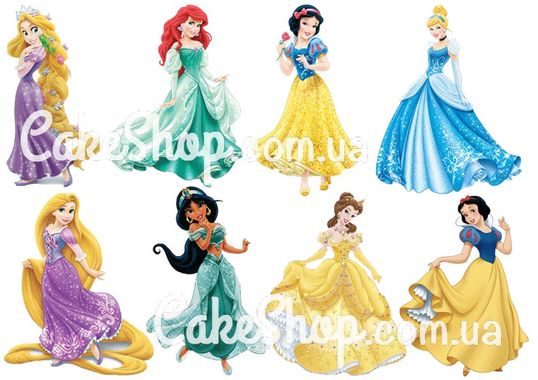 ⋗ Сахарная картинка Диснеевские принцессы 5 купить в Украине ➛ CakeShop.com.ua, фото