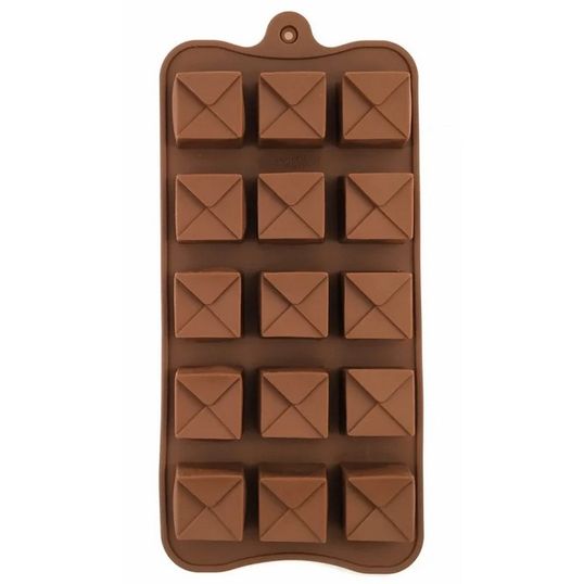 ⋗ Силіконова форма для льоду і шоколаду Квадратик конверт купити в Україні ➛ CakeShop.com.ua, фото