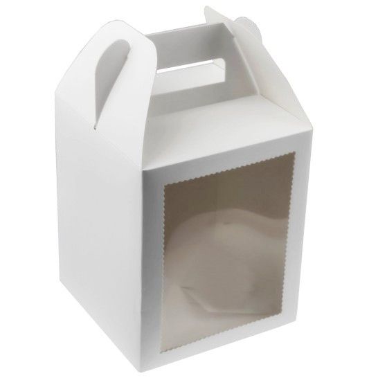 ⋗ Коробка для паски, пряничного домика 16,5х16,5х20 см,  Белая купить в Украине ➛ CakeShop.com.ua, фото