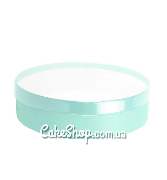 ⋗ Коробка круглая с окном d-24 см, h-6 см, Тиффани купить в Украине ➛ CakeShop.com.ua, фото