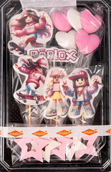 ⋗ Сахарные фигурки Детская игра Роблокс 2 (девочки) ТМ KD купить в Украине ➛ CakeShop.com.ua, фото