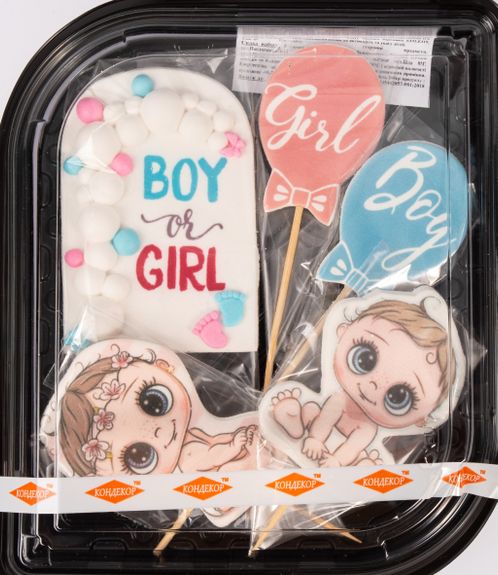 ⋗ Сахарные фигурки Гендер Пати ТМ KD купить в Украине ➛ CakeShop.com.ua, фото