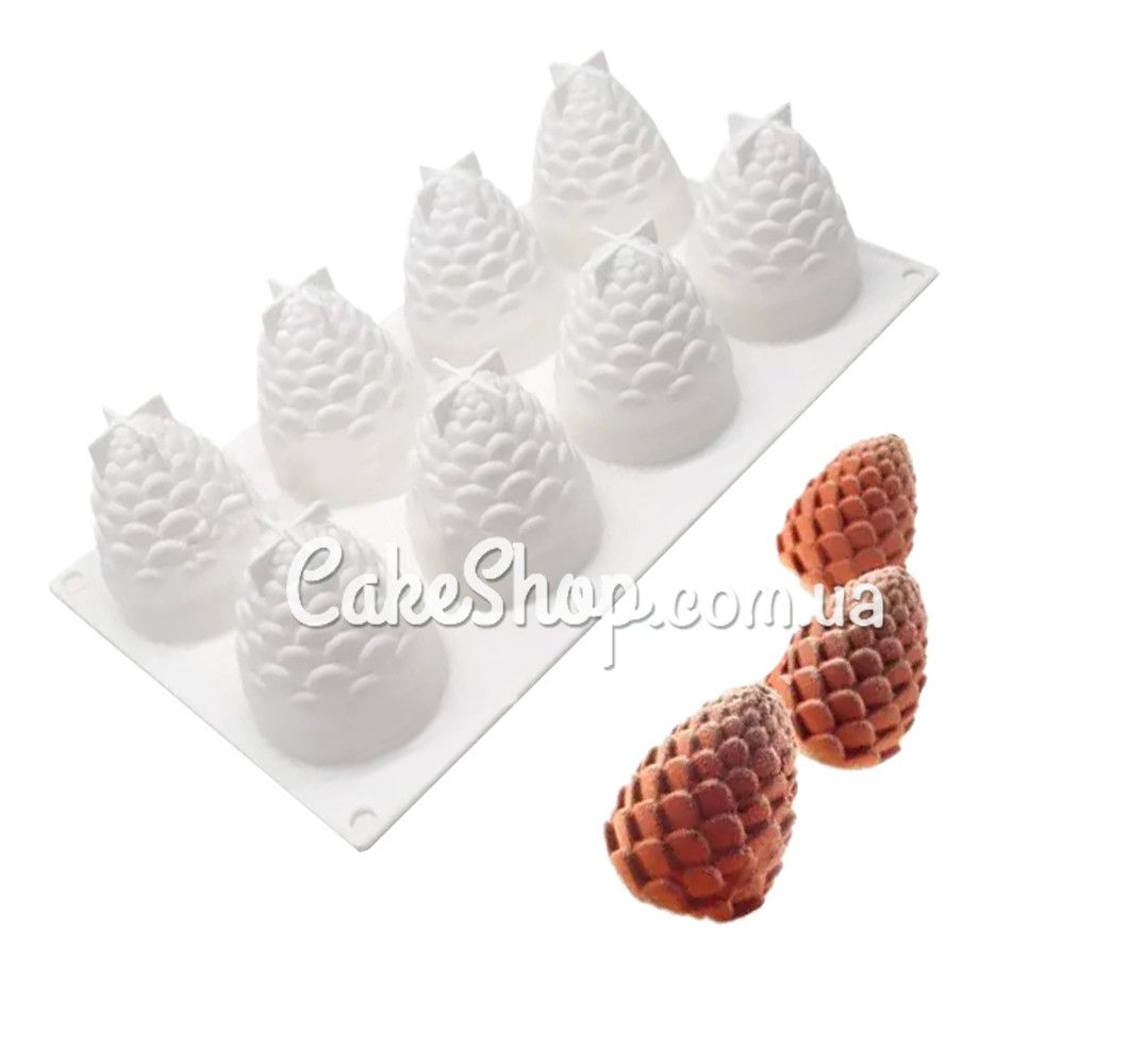 ⋗ Силиконовая форма для евродесертов Шишки купить в Украине ➛ CakeShop.com.ua, фото