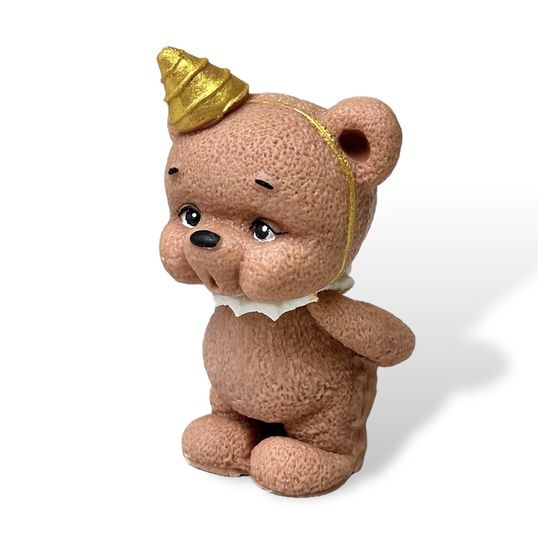 ⋗ Сахарные фигурки Мишка коричневый с воротничком ТМ Сладо купить в Украине ➛ CakeShop.com.ua, фото