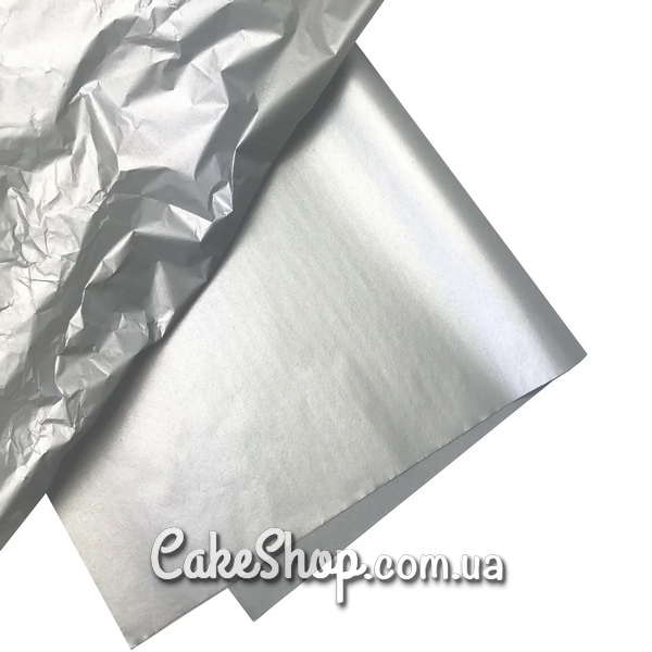 ⋗ Папір тішью срібний, 10 аркушів купити в Україні ➛ CakeShop.com.ua, фото