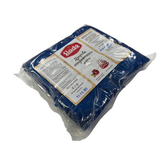 ⋗ Мастика кондитерська Slado Королівська синя, 100 г купити в Україні ➛ CakeShop.com.ua, фото