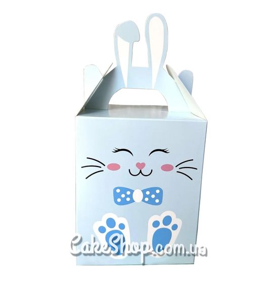 ⋗ Коробка для великодніх пасок 12х12х15 см, Вушка блакитна купити в Україні ➛ CakeShop.com.ua, фото