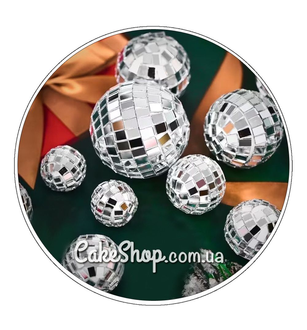 ⋗ Диско шары серебристые, 22 шт купить в Украине ➛ CakeShop.com.ua, фото