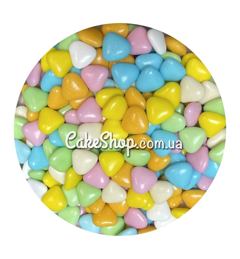 Декор шоколадный Сердца цветные, 50 г - фото