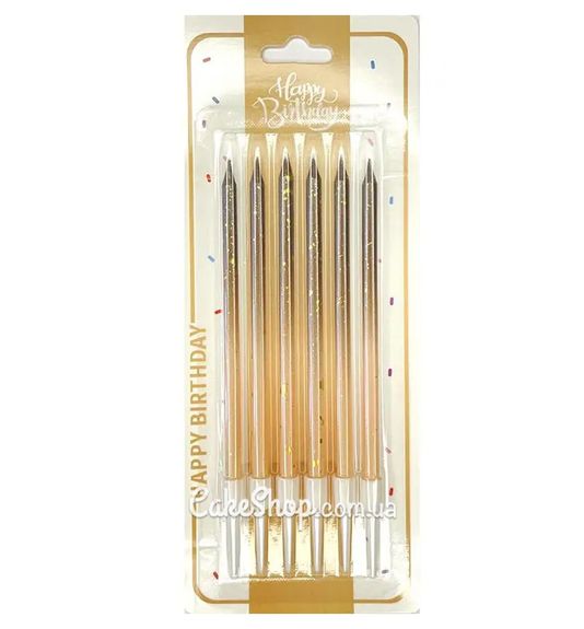 ⋗ Свечи тортовые Омбре Шоколадно-персиковые купить в Украине ➛ CakeShop.com.ua, фото