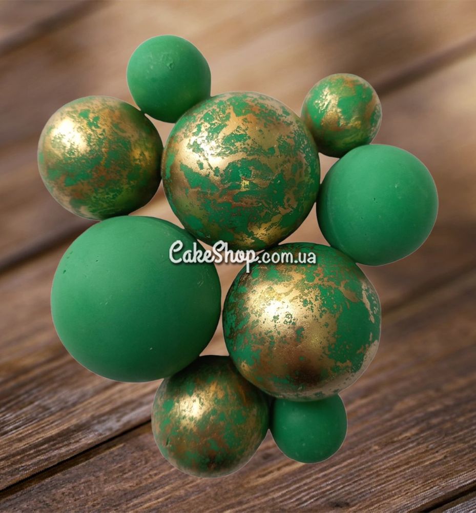 Сфера шоколадна IR Зелений мармур-яскраво зелена - фото