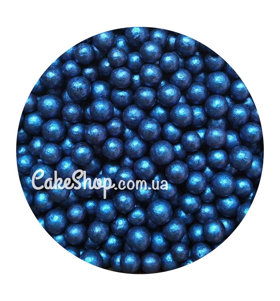 Жемчуг сахарный Королевский Синий 5 мм, 50 г - фото