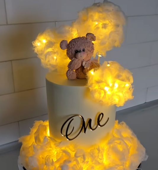 ⋗ Акриловый топер Lion боковой One золото, 12 см купить в Украине ➛ CakeShop.com.ua, фото