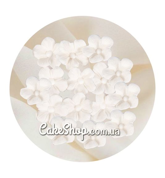 ⋗ Сахарные фигурки Гортензия Моно белая ТМ KD купить в Украине ➛ CakeShop.com.ua, фото