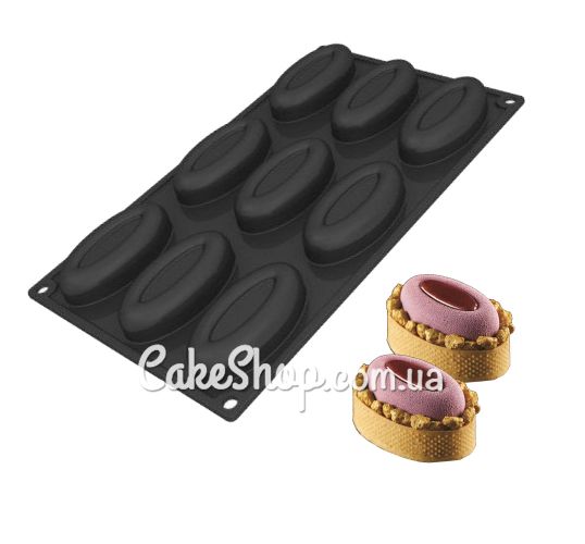 ⋗ Силіконова форма для євродесертів Овал, 9 шт купити в Україні ➛ CakeShop.com.ua, фото