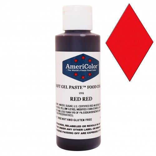 ⋗ Барвник гелевий Червоний Red Red AmeriColor 128 г купити в Україні ➛ CakeShop.com.ua, фото