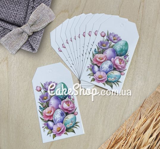 ⋗ Бирка бумажная К Пасхе 5х9 см, 10 шт. купить в Украине ➛ CakeShop.com.ua, фото