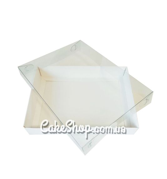 ⋗ Коробка для пряников с прозрачной крышкой 20х15х3 см, Белая купить в Украине ➛ CakeShop.com.ua, фото