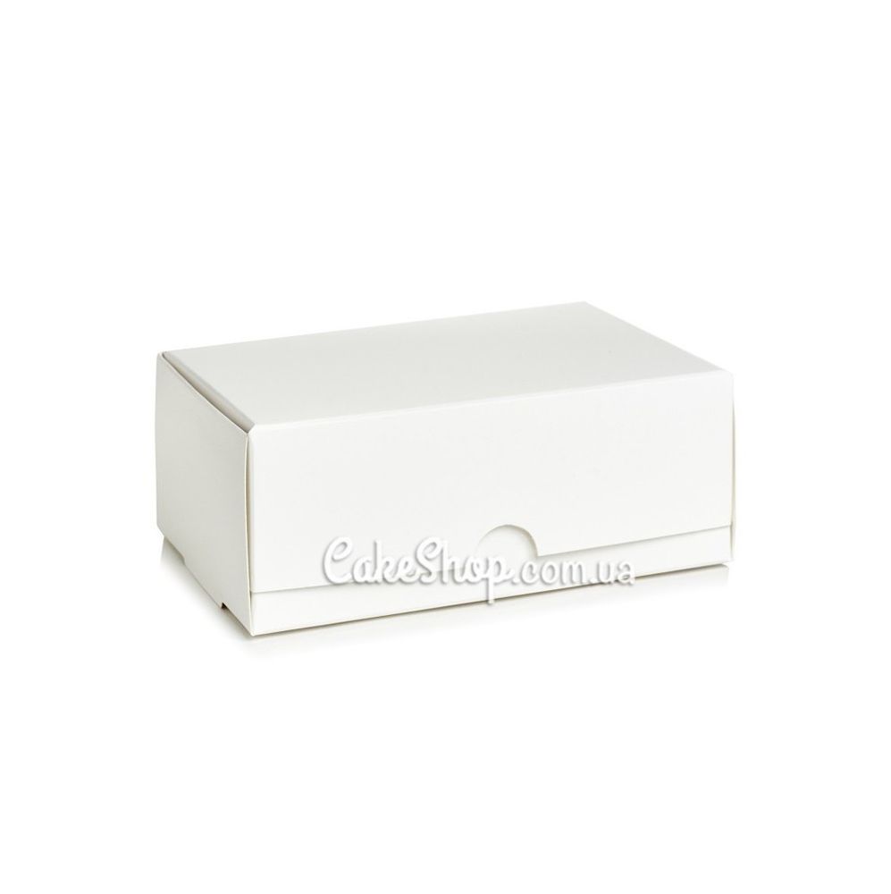 Коробка на 8 макаронс без вікна Біла, 14х10х5,5 см - фото