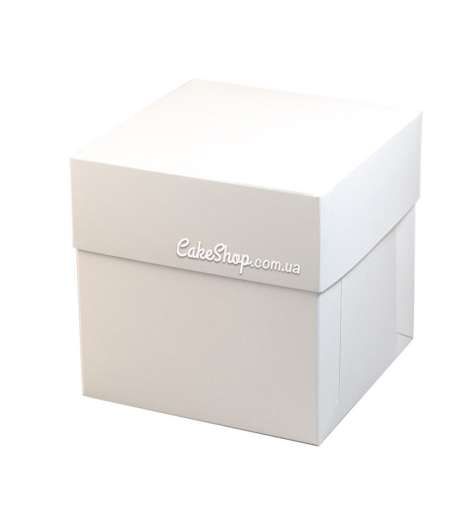 Коробка для подарков, бенто-торта Белая, 16х16х16 см - фото
