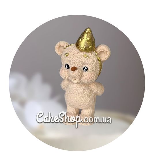 ⋗ Шоколадная фигурка Мишка свеча 1 Беж ТМ ДомК купить в Украине ➛ CakeShop.com.ua, фото